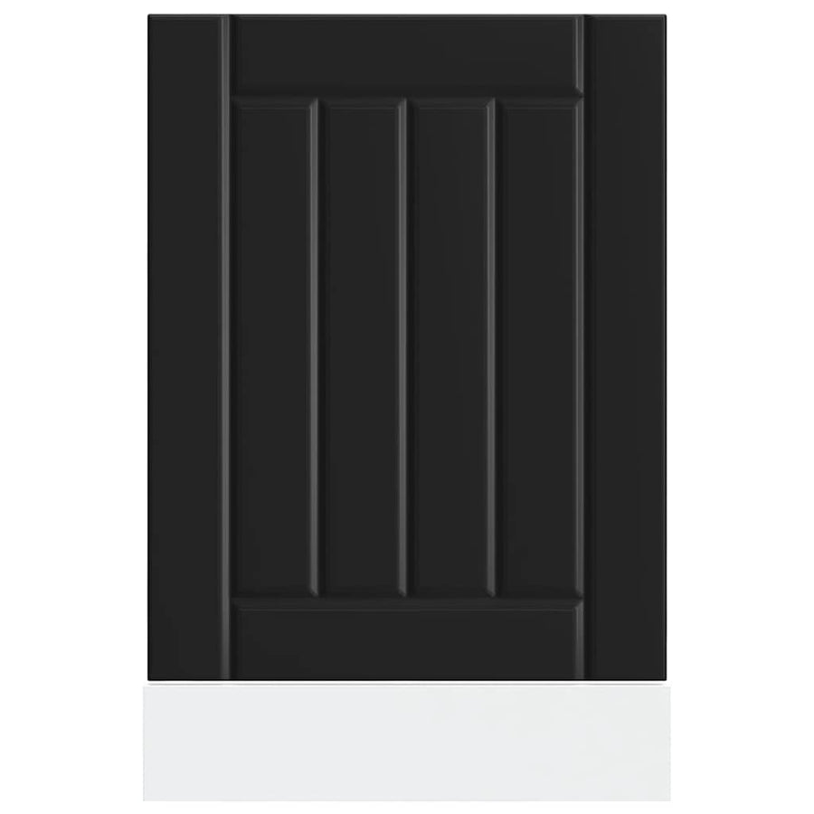 Dishwasher Panel Lucca Black Engineered Wood
