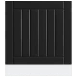 Dishwasher Panel Lucca Black Engineered Wood