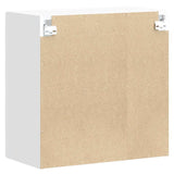 Kitchen Wall Cabinet with Glass Door Lucca White Engineered Wood - Extra Image