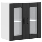 Kitchen Wall Cabinet with Glass Door "Lucca" Black