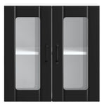 Kitchen Wall Cabinet with Glass Door "Lucca" Black