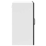 Kitchen Wall Cabinet with Glass Door "Lucca" Black Engineered Wood