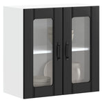 Kitchen Wall Cabinet with Glass Door "Lucca" Black