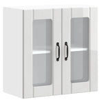 Kitchen Wall Cabinet with Glass Door "Lucca" High Gloss White