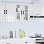 Kitchen Wall Cabinet with Glass Door "Lucca" High Gloss White