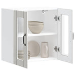 Kitchen Wall Cabinet with Glass Door "Lucca" High Gloss White