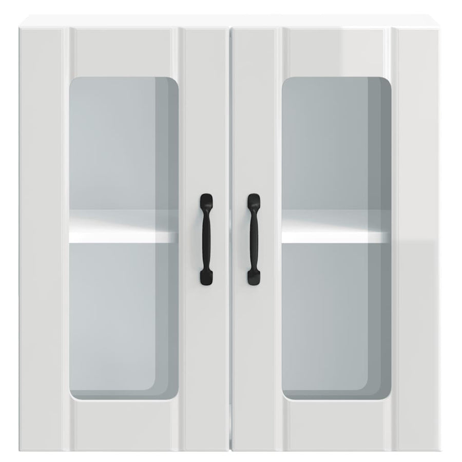 Kitchen Wall Cabinet with Glass Door "Lucca" High Gloss White