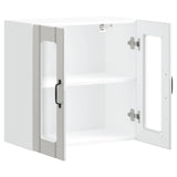 Kitchen Wall Cabinet with Glass Door "Lucca" High Gloss White Engineered Wood