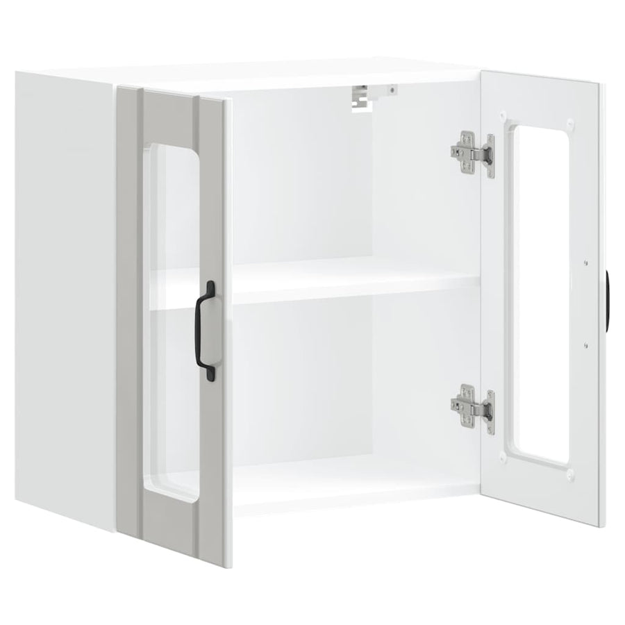 Kitchen Wall Cabinet with Glass Door "Lucca" High Gloss White