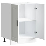 Kitchen Base Cabinet?Porto White Engineered Wood - 45-Degree Angle
