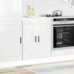 Kitchen Base Cabinet "Porto" High Gloss White Engineered Wood