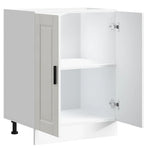 Kitchen Base Cabinet "Porto" High Gloss White Engineered Wood