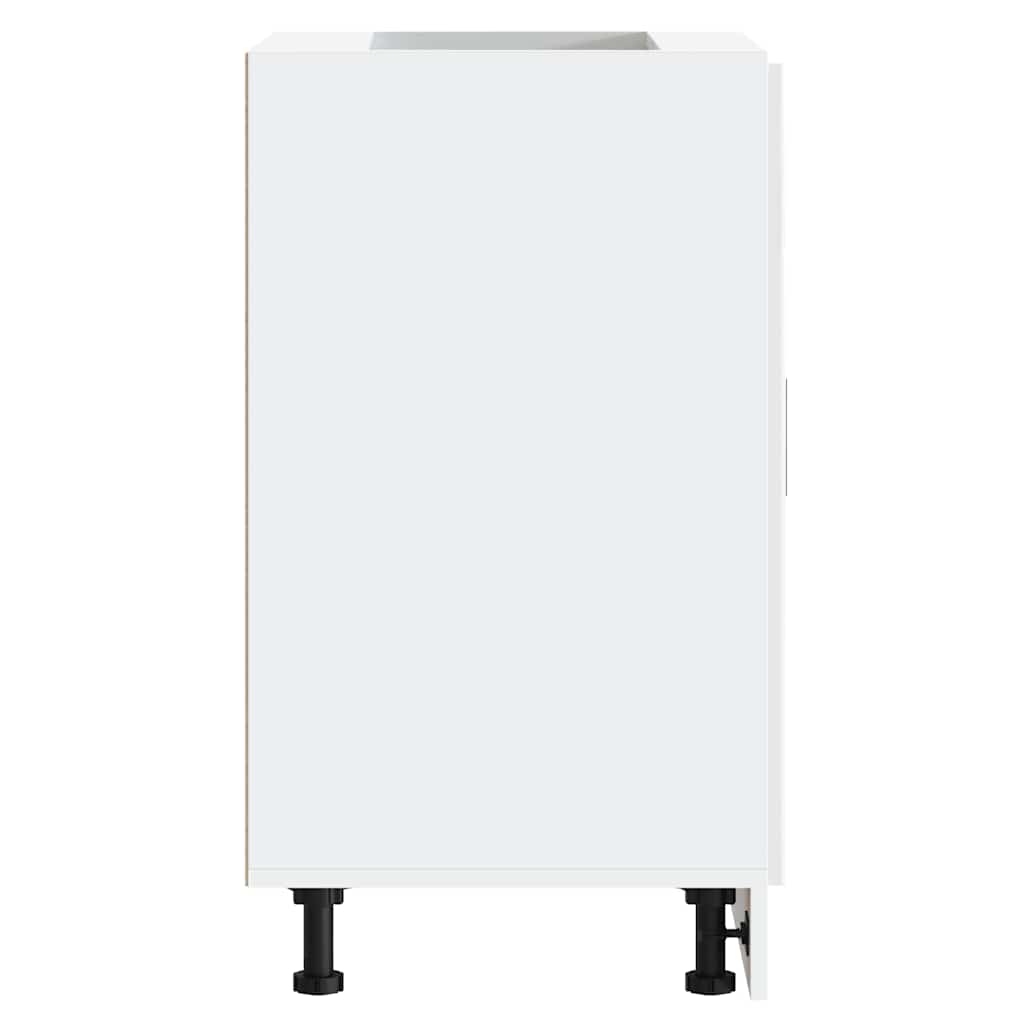 Kitchen Base Cabinet "Porto" High Gloss White Engineered Wood