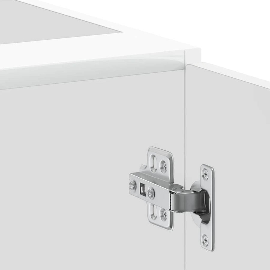 Kitchen Base Cabinet "Porto" High Gloss White Engineered Wood
