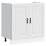 Sink Base Cabinet Porto White 80x46x81.5 cm Engineered Wood
