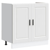 Sink Base Cabinet  Porto White 80x46x81.5 cm Engineered Wood - Front View