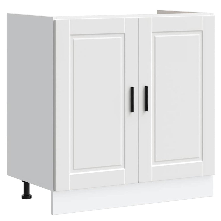 Sink Base Cabinet Porto White 80x46x81.5 cm Engineered Wood