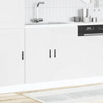 Sink Base Cabinet Porto White 80x46x81.5 cm Engineered Wood
