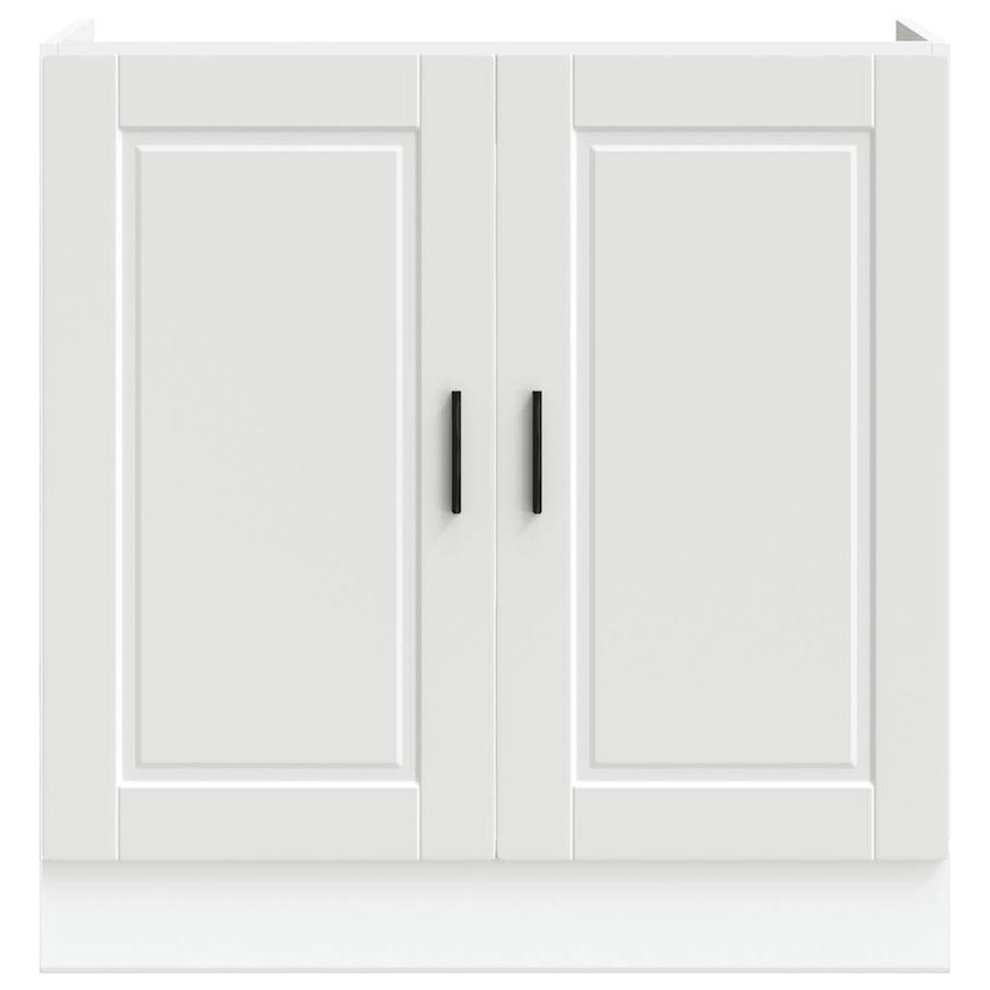 Sink Base Cabinet Porto White 80x46x81.5 cm Engineered Wood