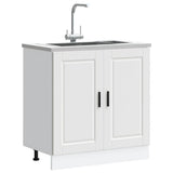 Sink Base Cabinet? Porto White 80x46x81.5 cm?Engineered Wood