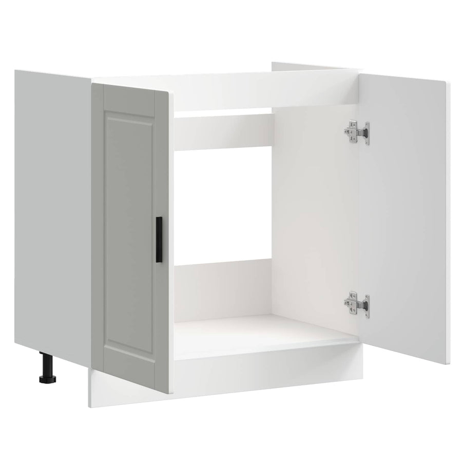 Sink Base Cabinet Porto White 80x46x81.5 cm Engineered Wood