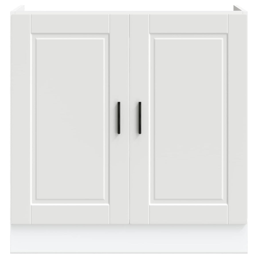 Sink Base Cabinet Porto White 80x46x81.5 cm Engineered Wood