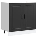 Sink Base Cabinet "Porto" Black 80x46x81,5 cm Engineered Wood