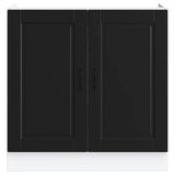 Sink Base Cabinet?"Porto" Black 80x46x81,5 cm?Engineered Wood