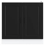 Sink Base Cabinet "Porto" Black 80x46x81,5 cm Engineered Wood