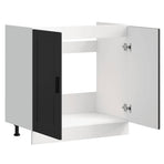Sink Base Cabinet "Porto" Black 80x46x81,5 cm Engineered Wood