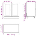 Sink Base Cabinet?"Porto" Black 80x46x81,5 cm?Engineered Wood
