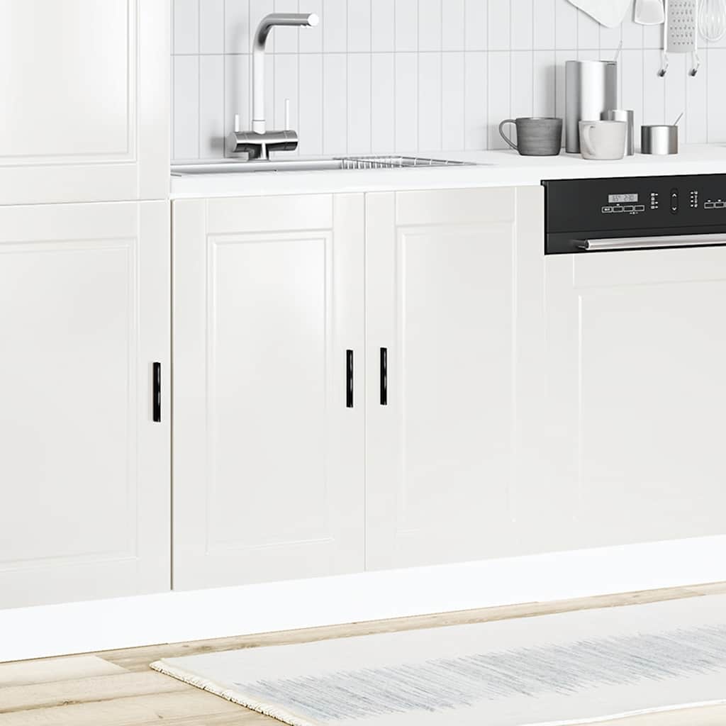Sink Base Cabinet?"Porto" High Gloss White 80x46x81,5 cm?Engineered Wood