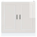 Sink Base Cabinet "Porto" High Gloss White 80x46x81.5 cm