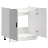 Sink Base Cabinet?"Porto" High Gloss White 80x46x81,5 cm?Engineered Wood