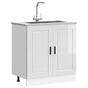 Sink Base Cabinet "Porto" High Gloss White 80x46x81.5 cm