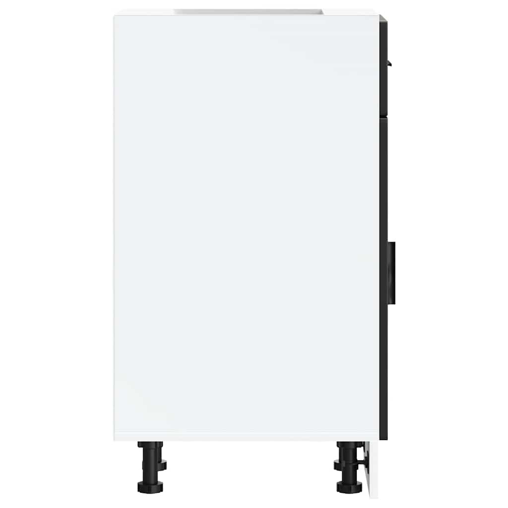 Kitchen Base Cabinet "Porto" Black Engineered Wood