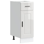Kitchen Base Cabinet "Porto" High Gloss White Engineered Wood