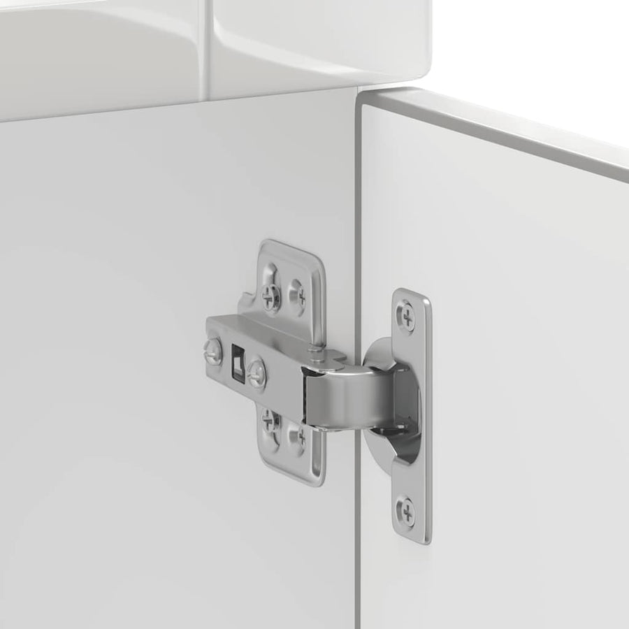 Kitchen Base Cabinet "Porto" High Gloss White Engineered Wood