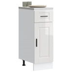 Kitchen Base Cabinet "Porto" High Gloss White Engineered Wood