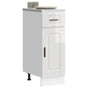 Kitchen Base Cabinet "Porto" High Gloss White Engineered Wood