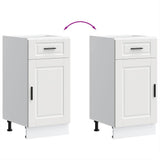 Kitchen Base Cabinet?Porto White Engineered Wood - Low Angle