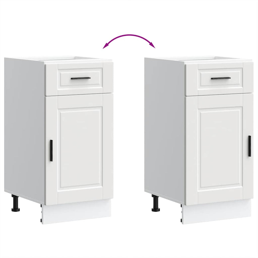 Kitchen Base Cabinet Porto White Engineered Wood