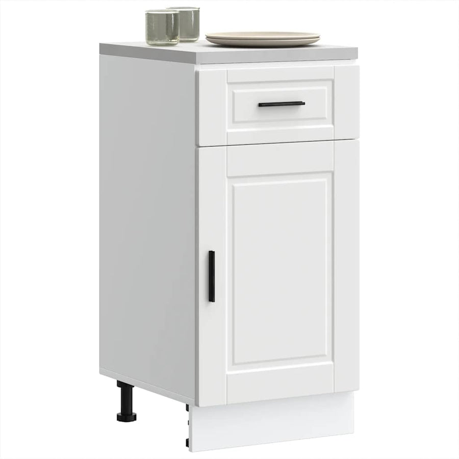 Kitchen Base Cabinet Porto White Engineered Wood