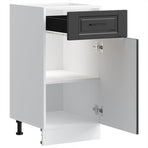 Kitchen Base Cabinet "Porto" Black Engineered Wood