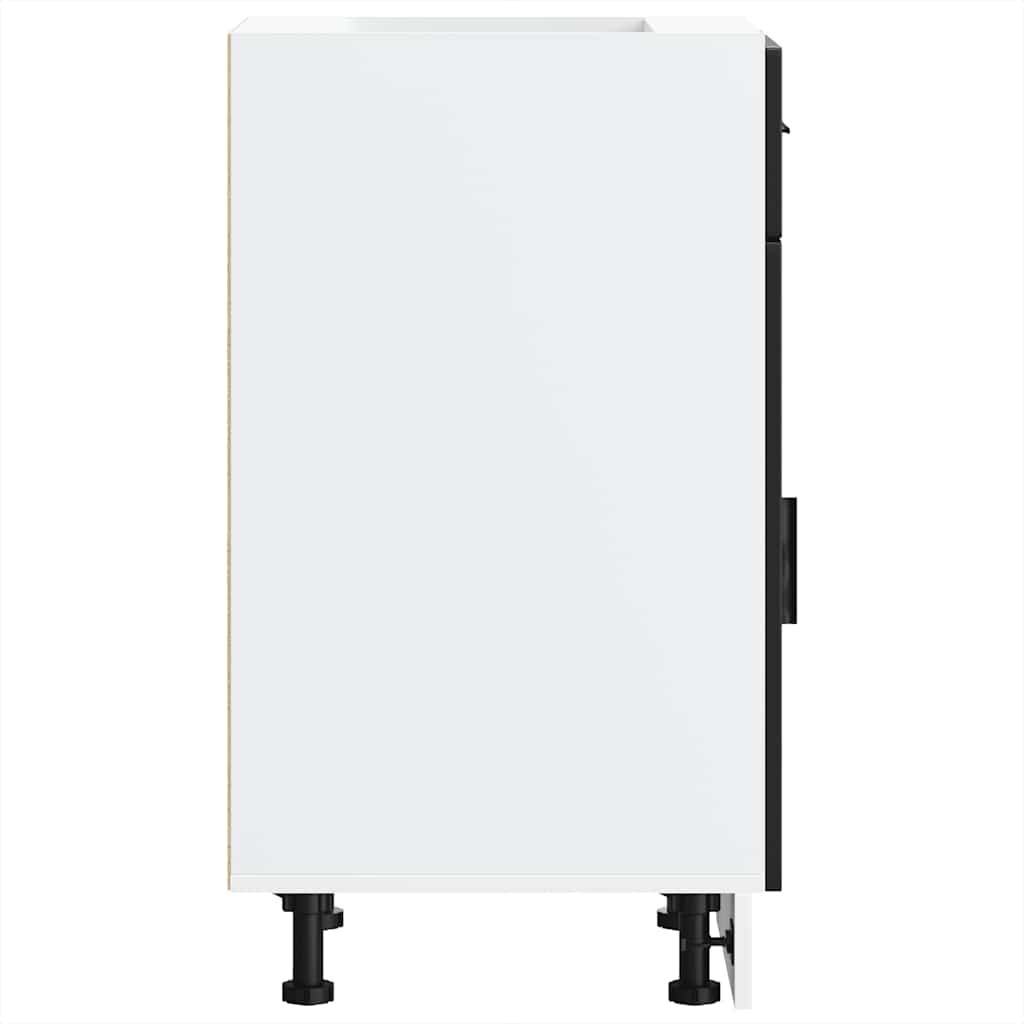 Kitchen Base Cabinet "Porto" Black Engineered Wood