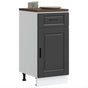 Kitchen Base Cabinet "Porto" Black Engineered Wood