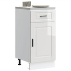 Kitchen Base Cabinet "Porto" High Gloss White Engineered Wood