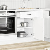 Kitchen Base Cabinet?Porto White Engineered Wood - Side View
