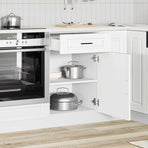 Kitchen Base Cabinet Porto White Engineered Wood