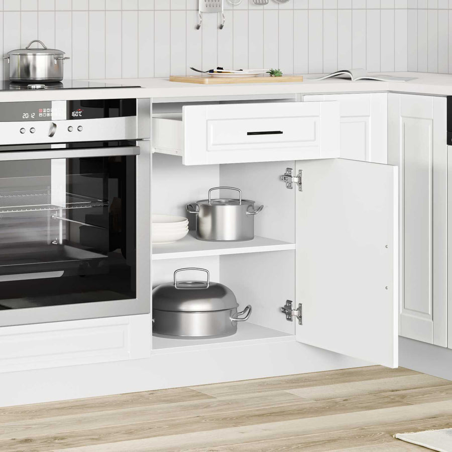 Kitchen Base Cabinet Porto White Engineered Wood